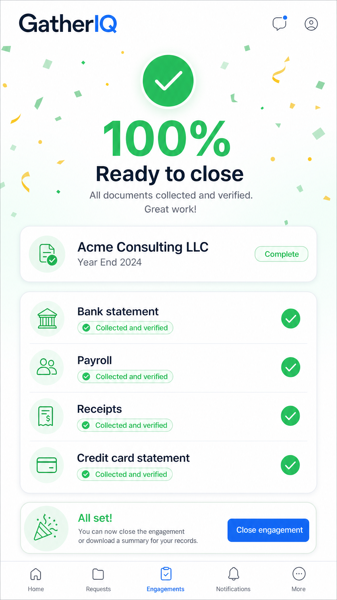 Ready to close